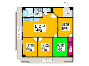 新栄プロパティ－軽里の物件間取画像